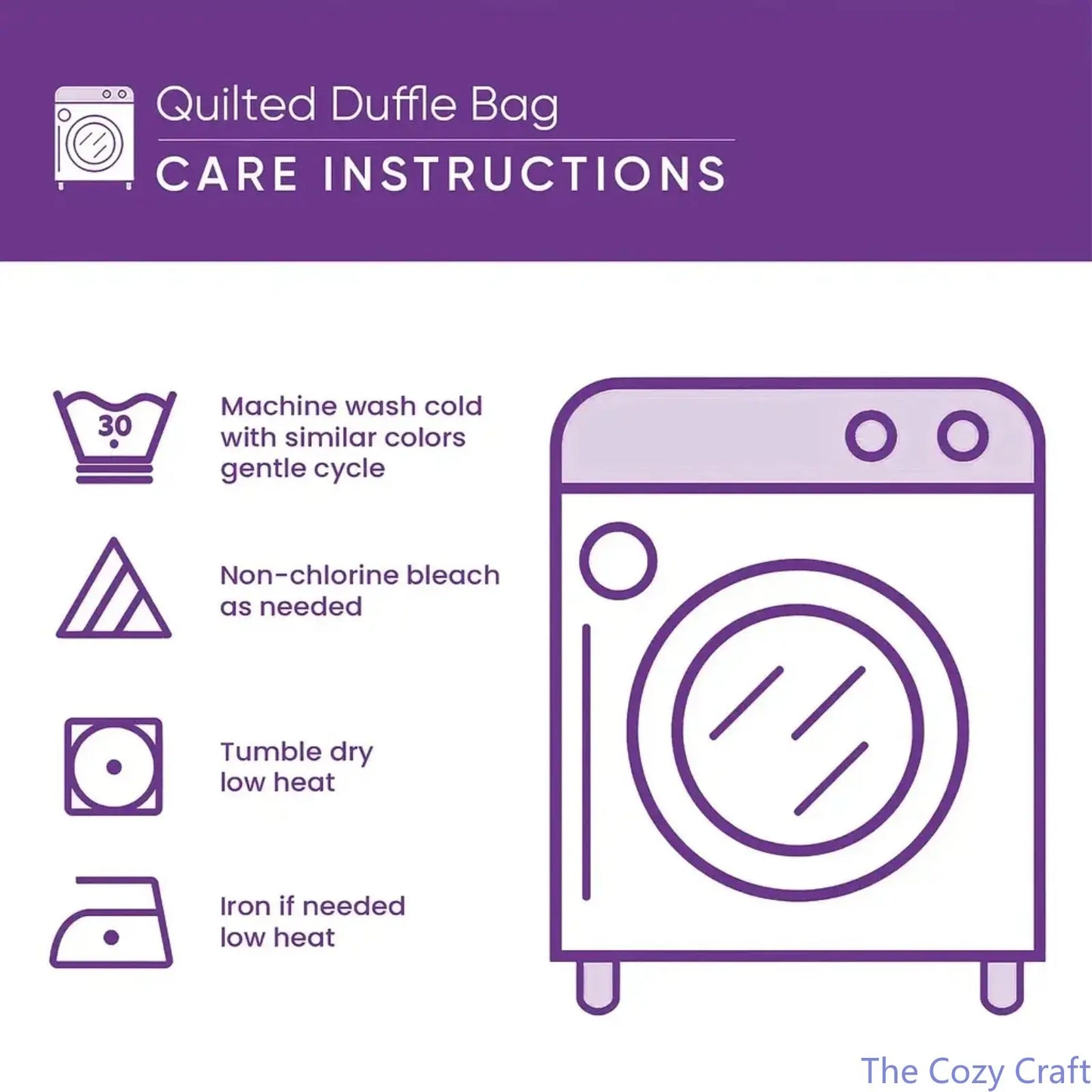 Boho Hippie Van Quilted Duffel Bag for Women, Purple Mountain Mushroom Weekender Travel Bag, Large Capacity Overnight Carry on Tote for Camping, Road Trips, Gym, Vacation & Weekend Getaways