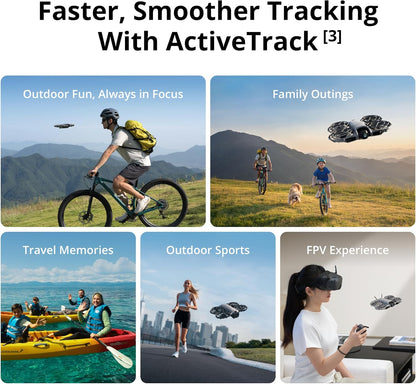 Neo 2 Fly More Combo with RC-N3 Remote Controller, Stable Transmission with Digital Transceiver, 4K Drone for Beginners, 3 Batteries