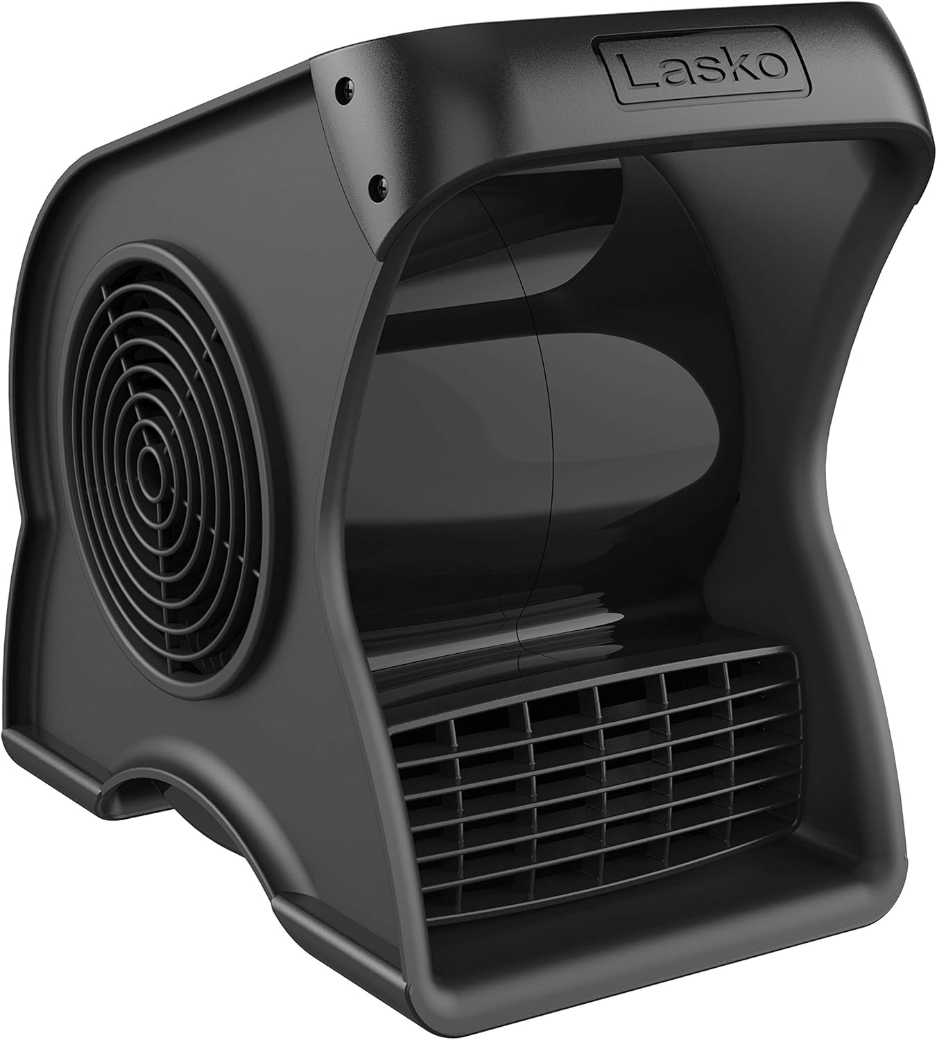 Portable Utility Fan, 12” 289 CFM Pivoting High Velocity Air Mover Blower Fan, 3 Speeds, 2 Accessory Outlets 120V, Black, U12104